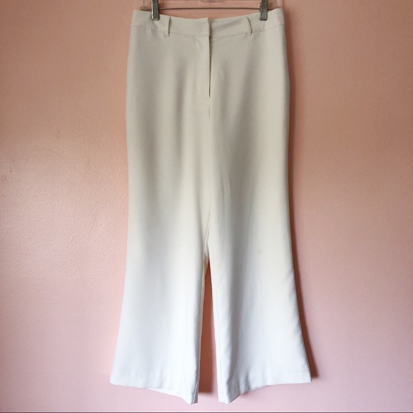 Lovers + Friends Ivory Cropped Flare Trousers - Picture 2 of 3